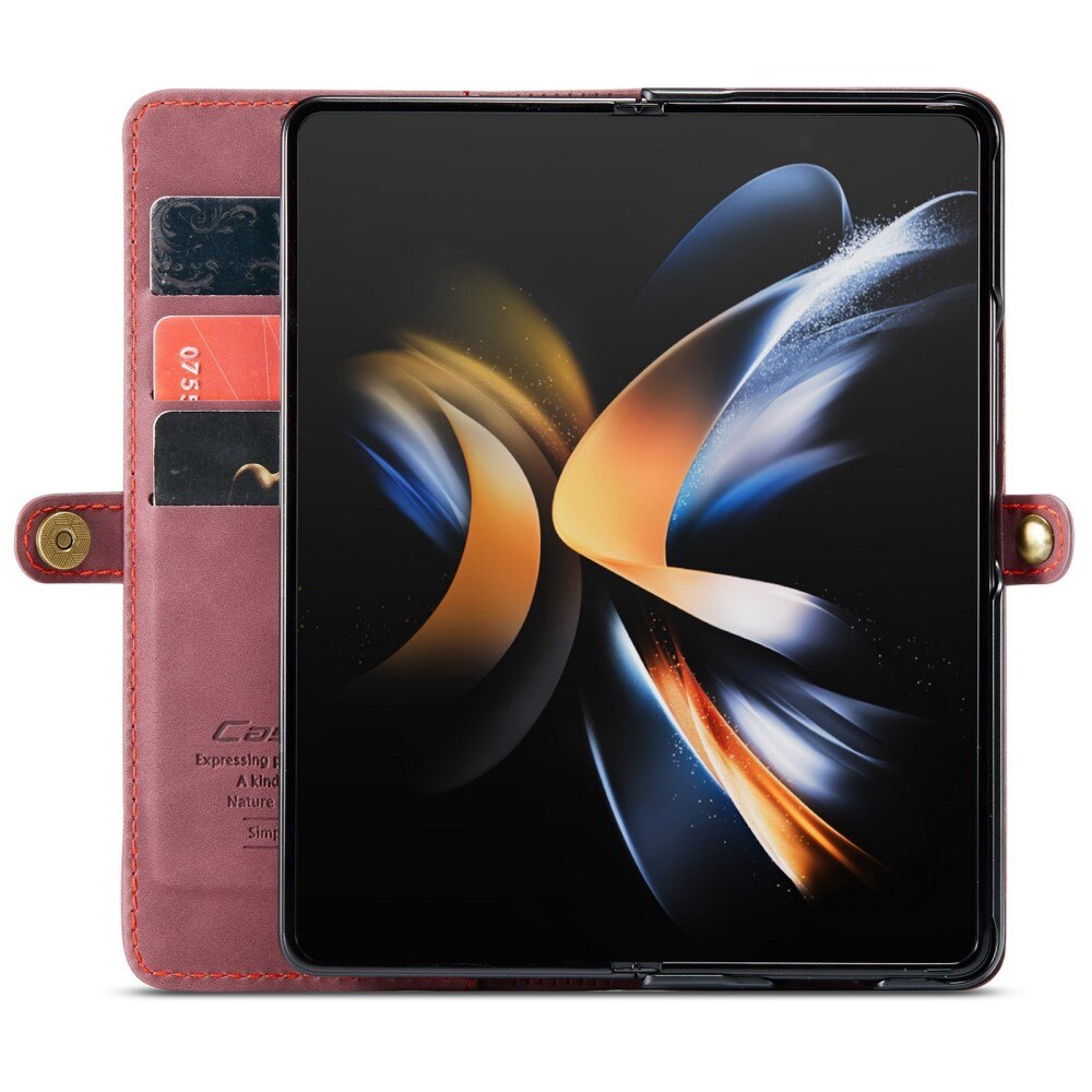 Funda delgada con solapa Samsung Galaxy Z Fold 4 rojo