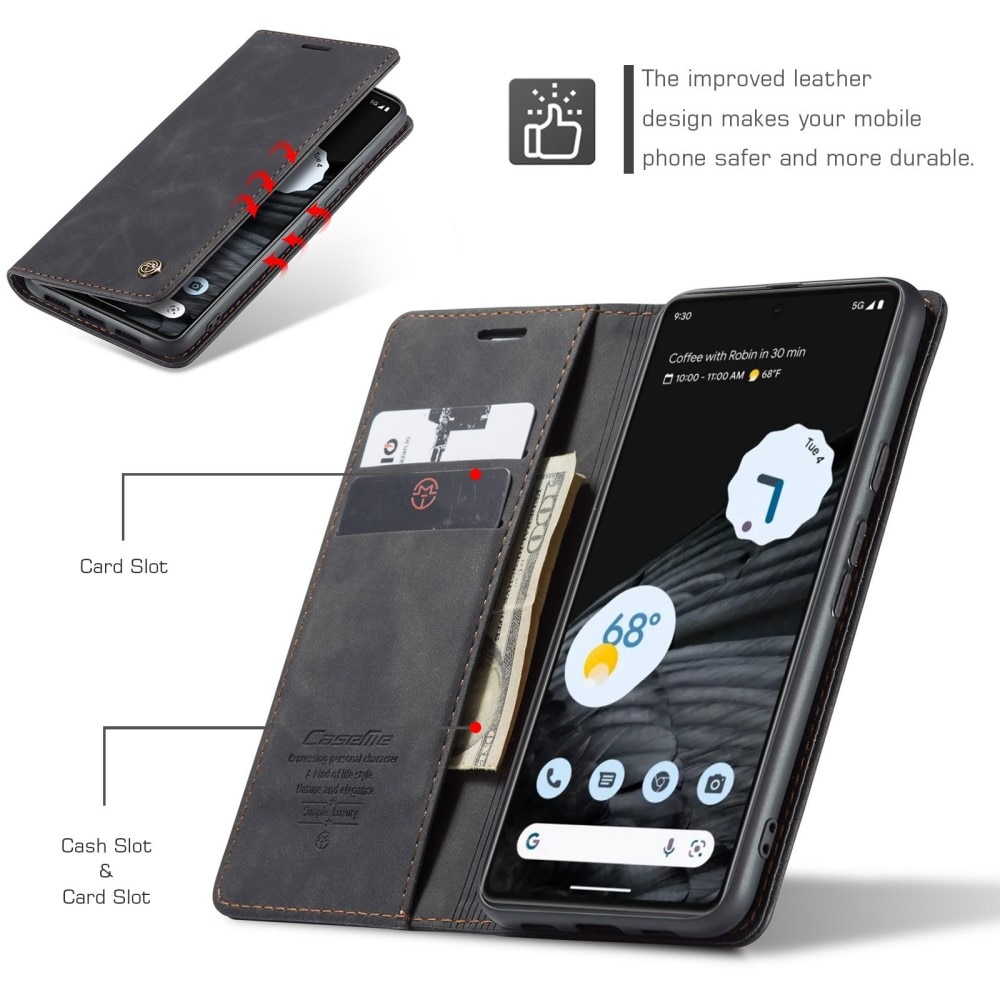 Funda delgada con solapa Google Pixel 7 Negro