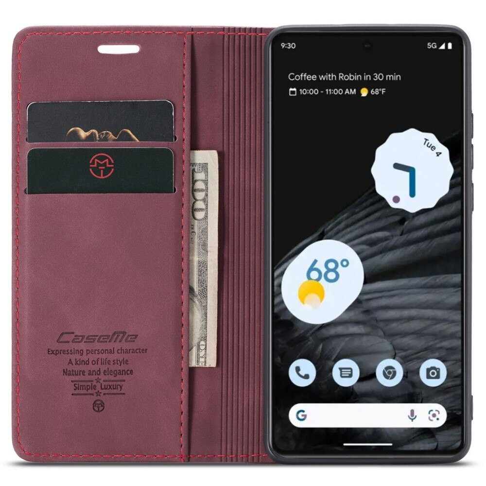 Funda delgada con solapa Google Pixel 7 Rojo