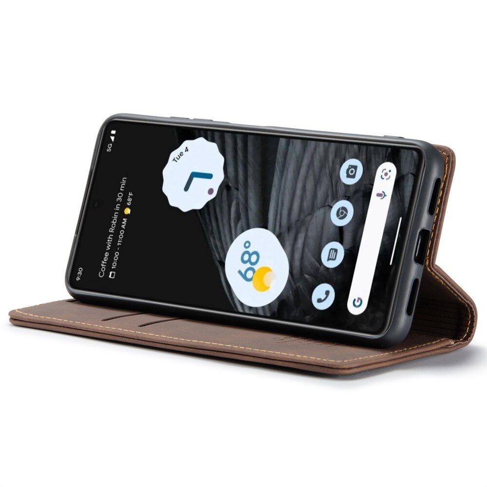 Funda delgada con solapa Google Pixel 7 marrón