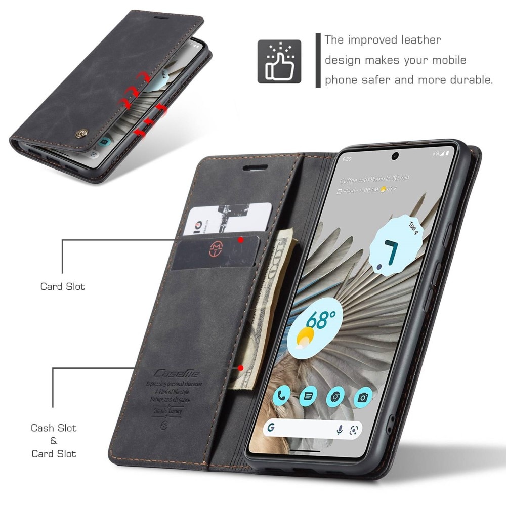 Funda delgada con solapa Google Pixel 7 Pro Negro
