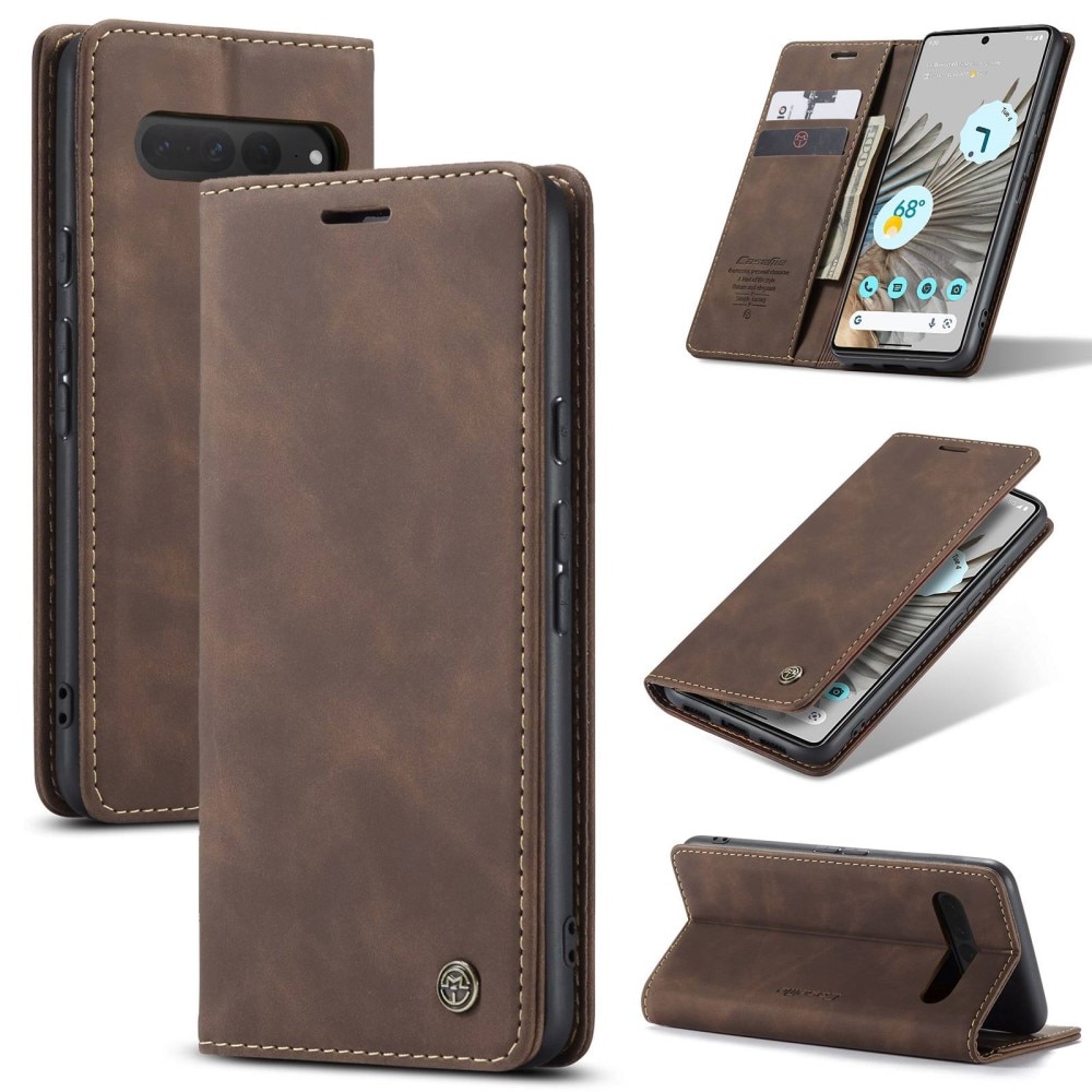 Funda delgada con solapa Google Pixel 7 Pro Marrón
