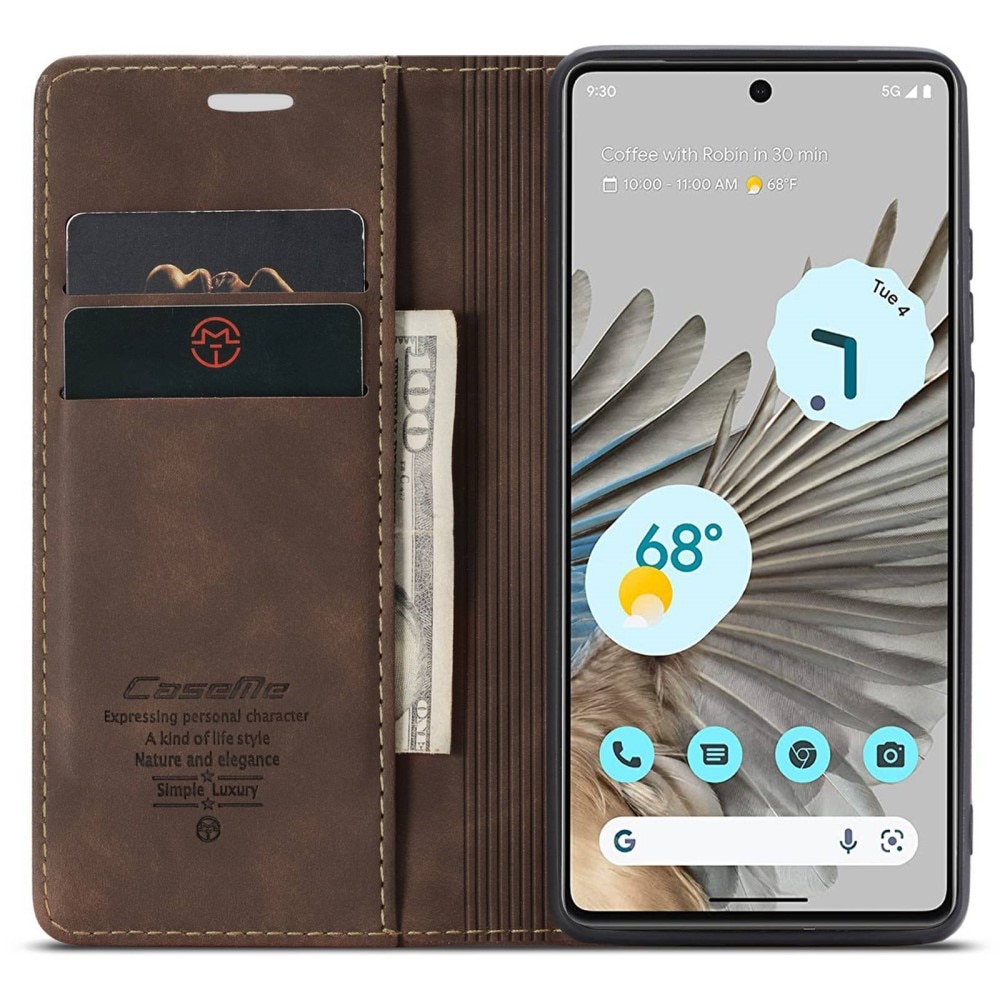 Funda delgada con solapa Google Pixel 7 Pro Marrón