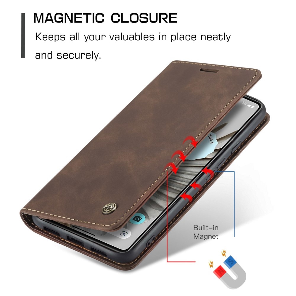 Funda delgada con solapa Google Pixel 7 Pro Marrón