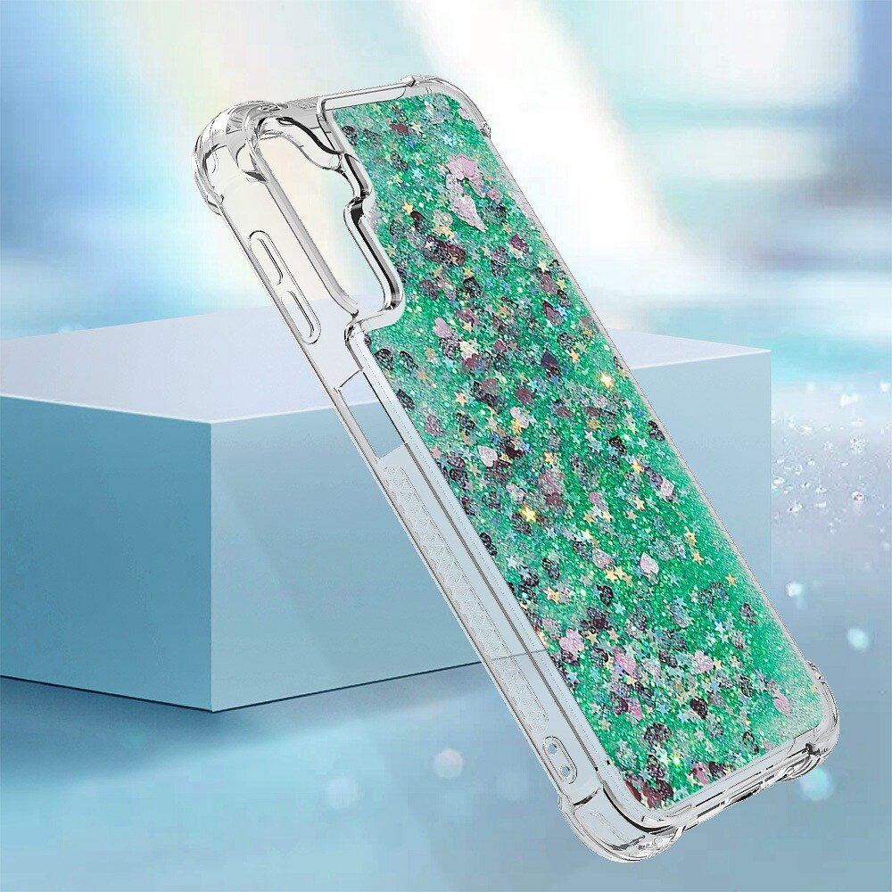 Funda Glitter Powder TPU Samsung Galaxy A14 verde