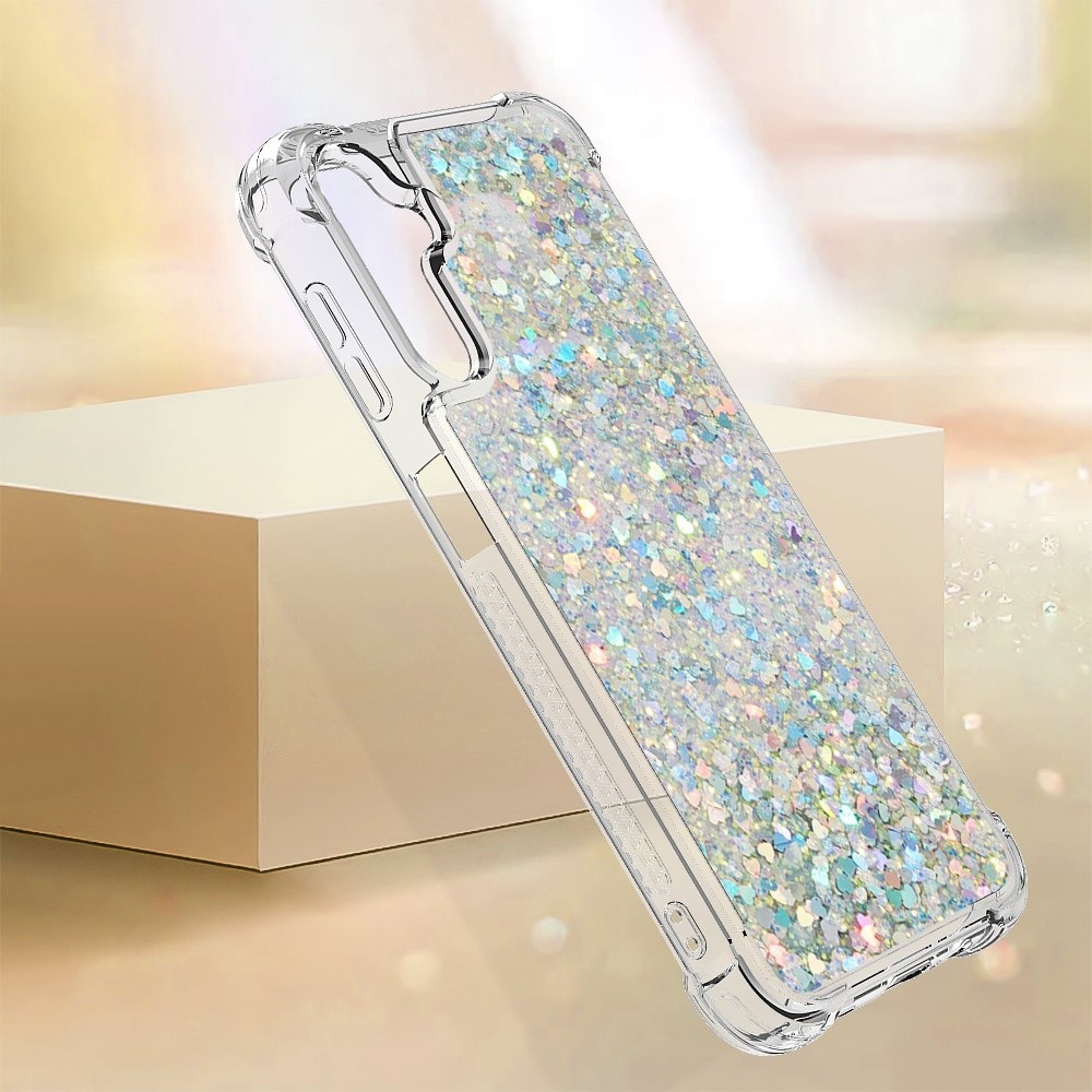 Funda Glitter Powder TPU Samsung Galaxy A14 plata
