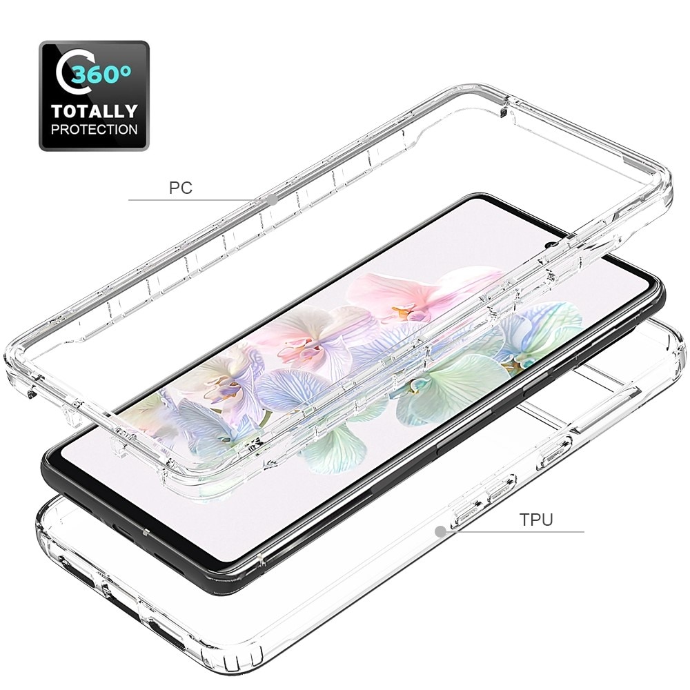 Funda con cobertura total Google Pixel 7 transparente