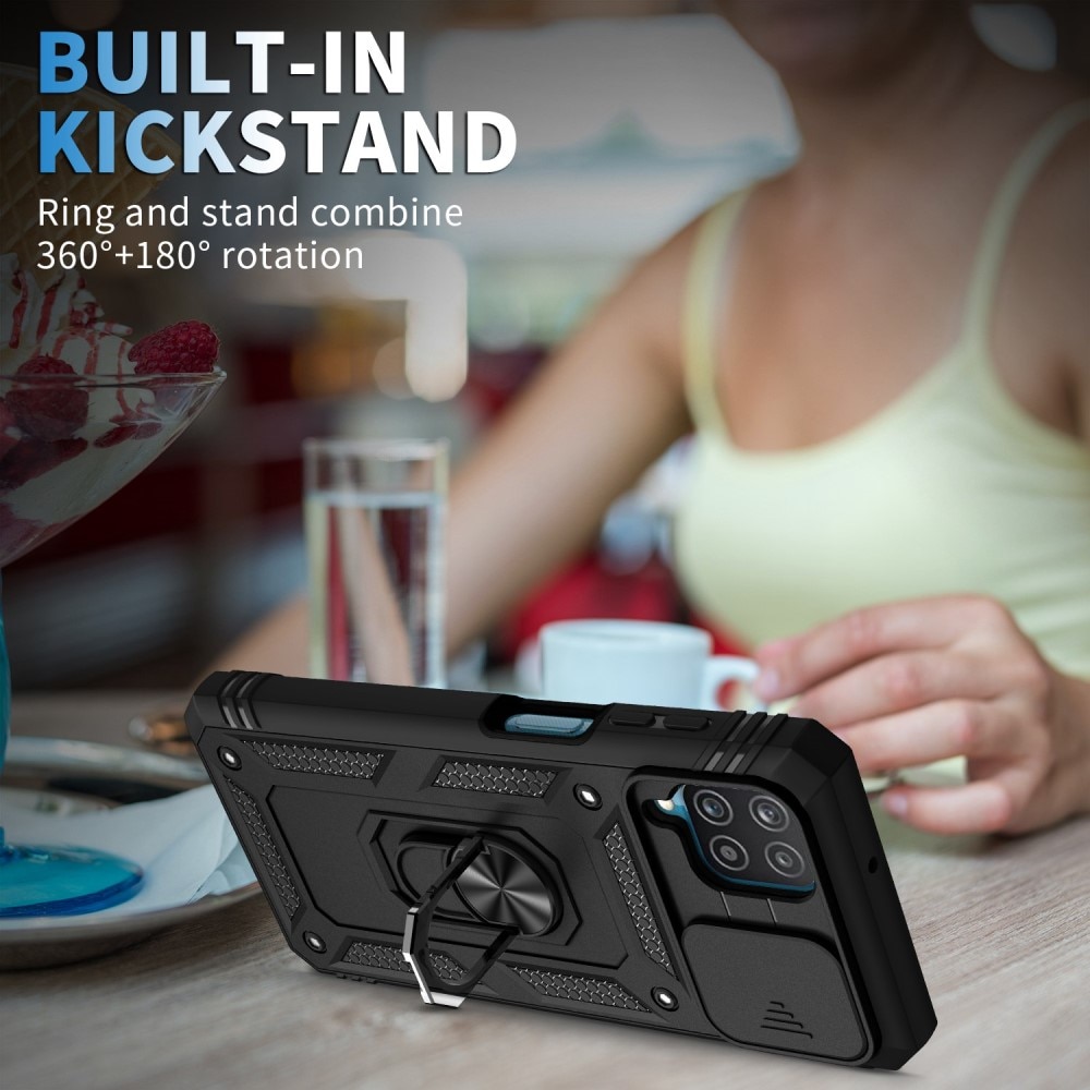 Funda híbrida Ring y Protector Cámara Samsung Galaxy A42 5G Negro