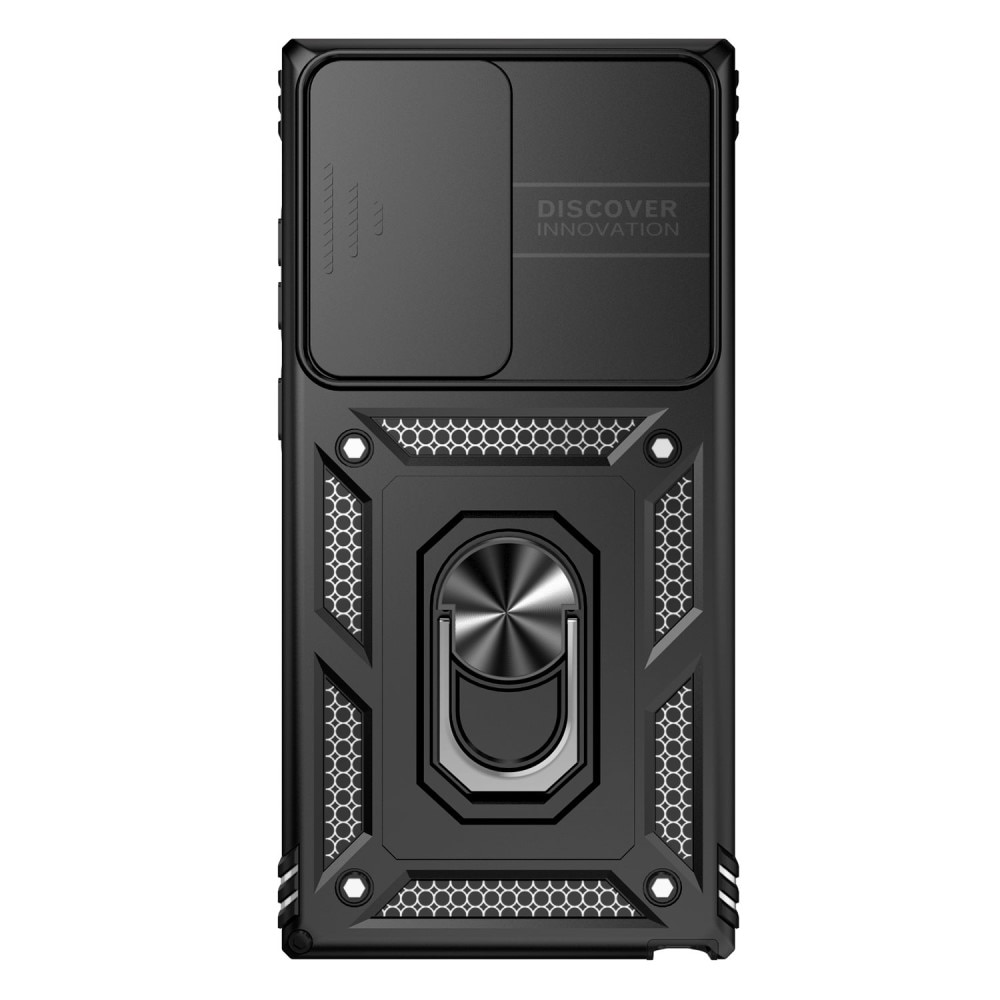 Funda híbrida Ring y Protector Cámara Samsung Galaxy S23 Ultra Negro