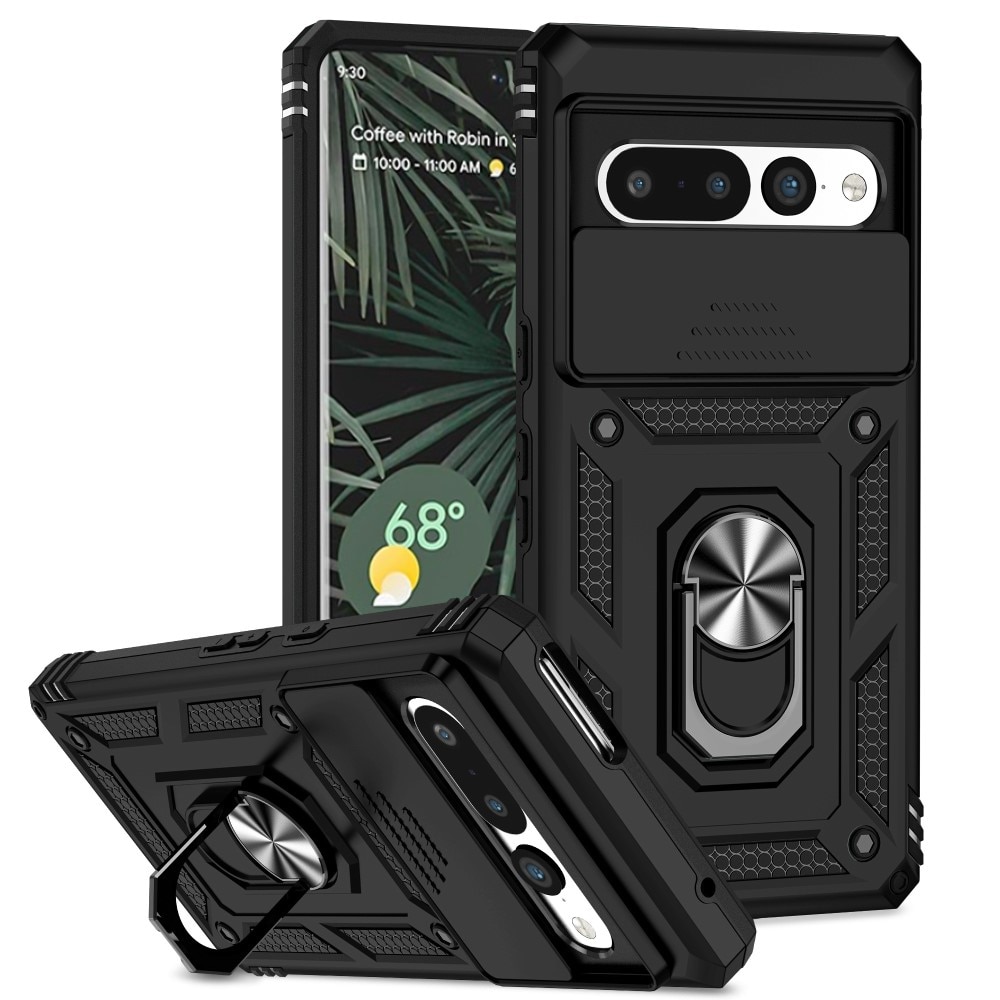 Funda híbrida Ring y Protector Cámara Google Pixel 7 Pro Negro