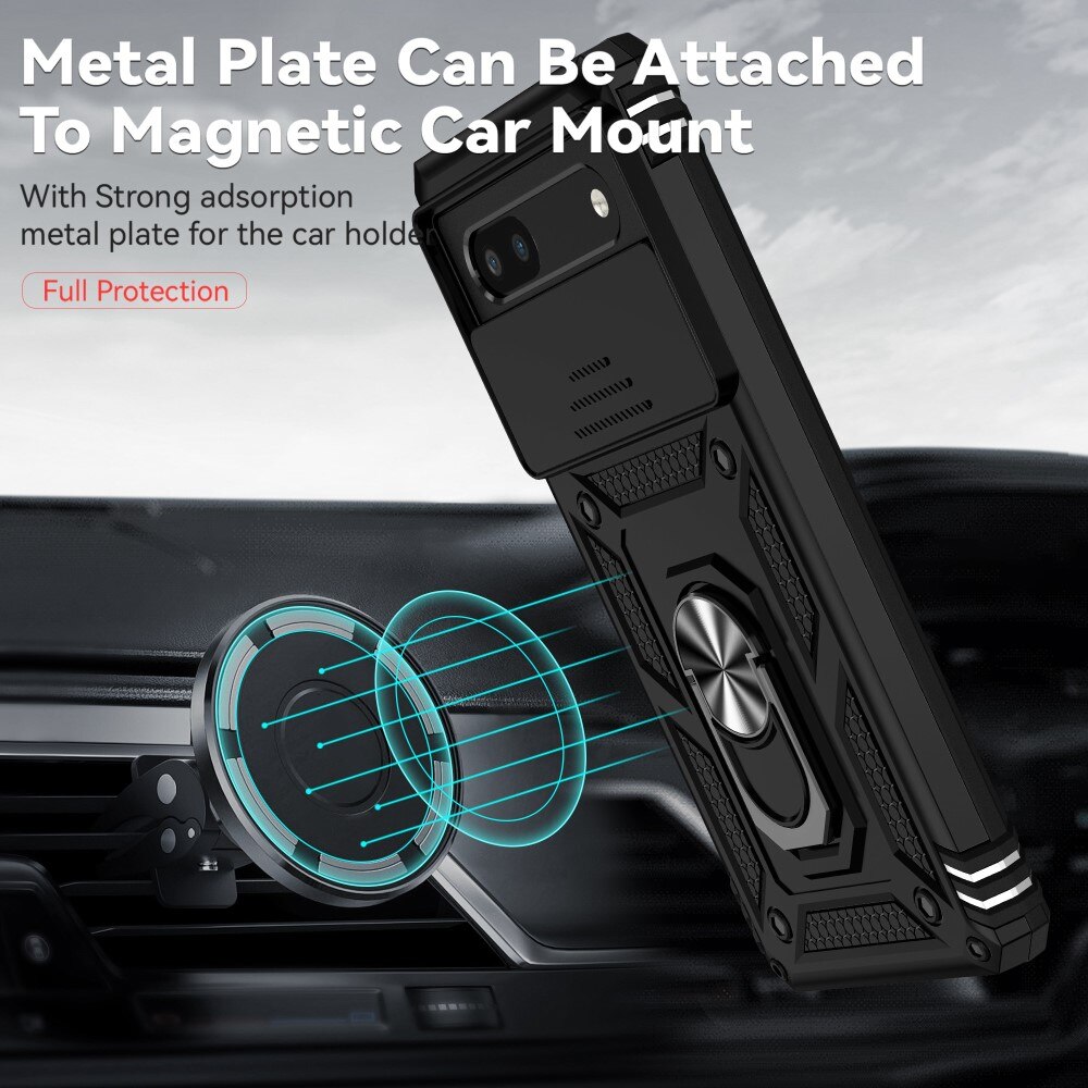 Funda híbrida Ring y Protector Cámara Google Pixel 6a Negro