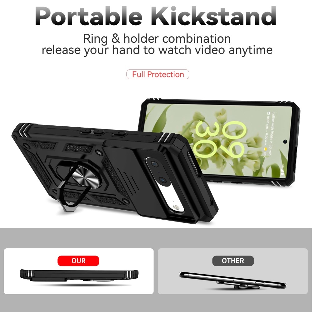 Funda híbrida Ring y Protector Cámara Google Pixel 7 Negro