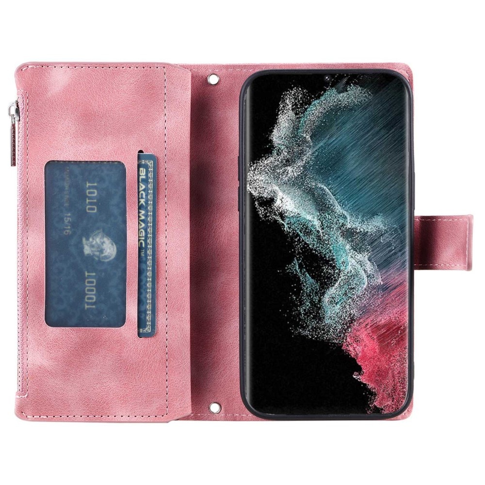 Funda Mandala tipo billetera Samsung Galaxy S23 Ultra rosado