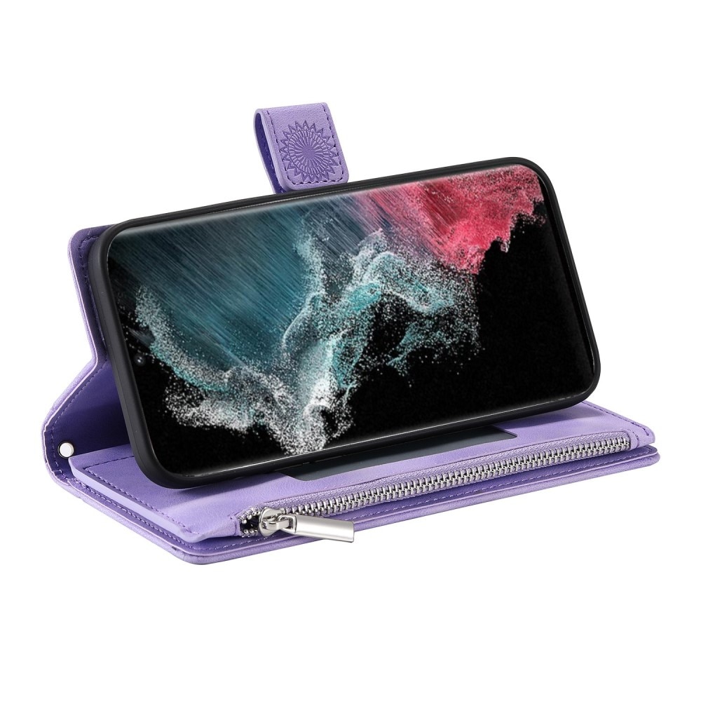 Funda Mandala tipo billetera Samsung Galaxy S23 Ultra violeta