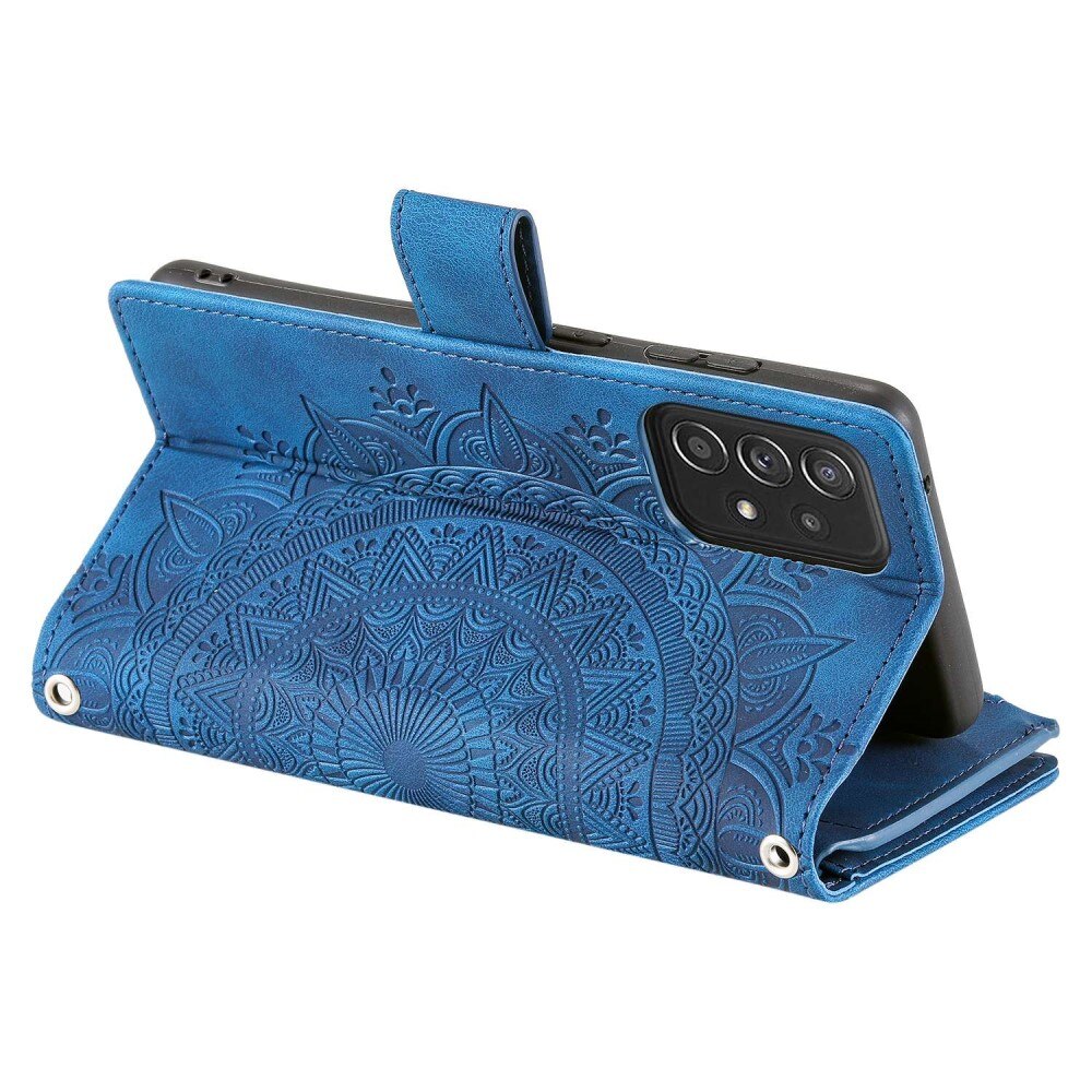 Funda Mandala tipo billetera Samsung Galaxy A53 azul