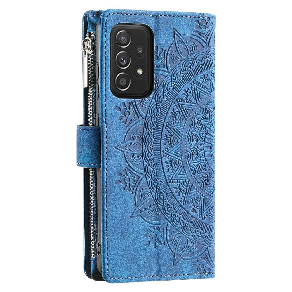 Funda Mandala tipo billetera Samsung Galaxy A53 azul