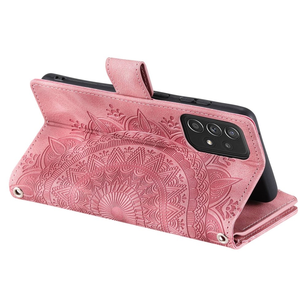 Funda Mandala tipo billetera Samsung Galaxy A53 rosado