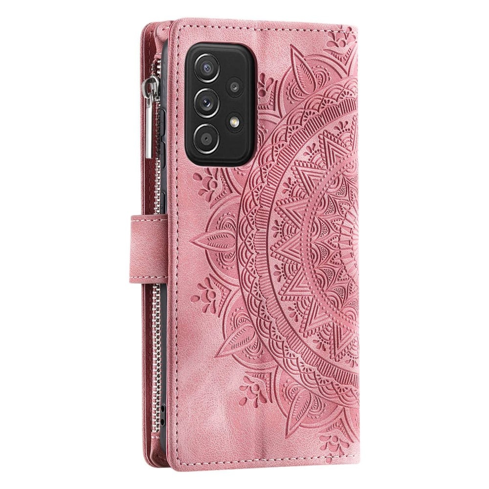 Funda Mandala tipo billetera Samsung Galaxy A53 rosado