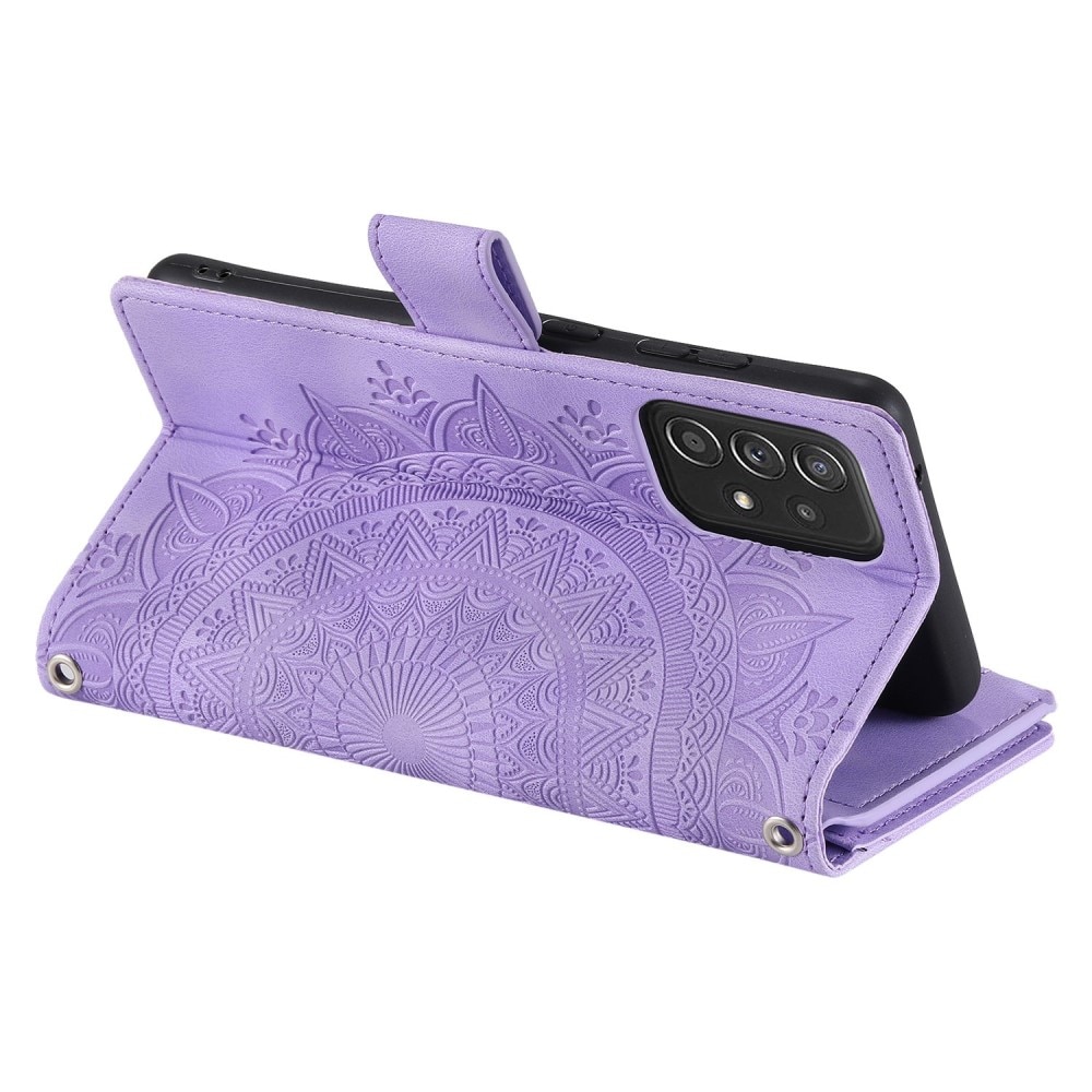 Funda Mandala tipo billetera Samsung Galaxy A53 violeta