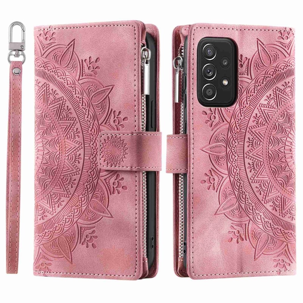 Funda Mandala tipo billetera Samsung Galaxy A52/A52s rosado