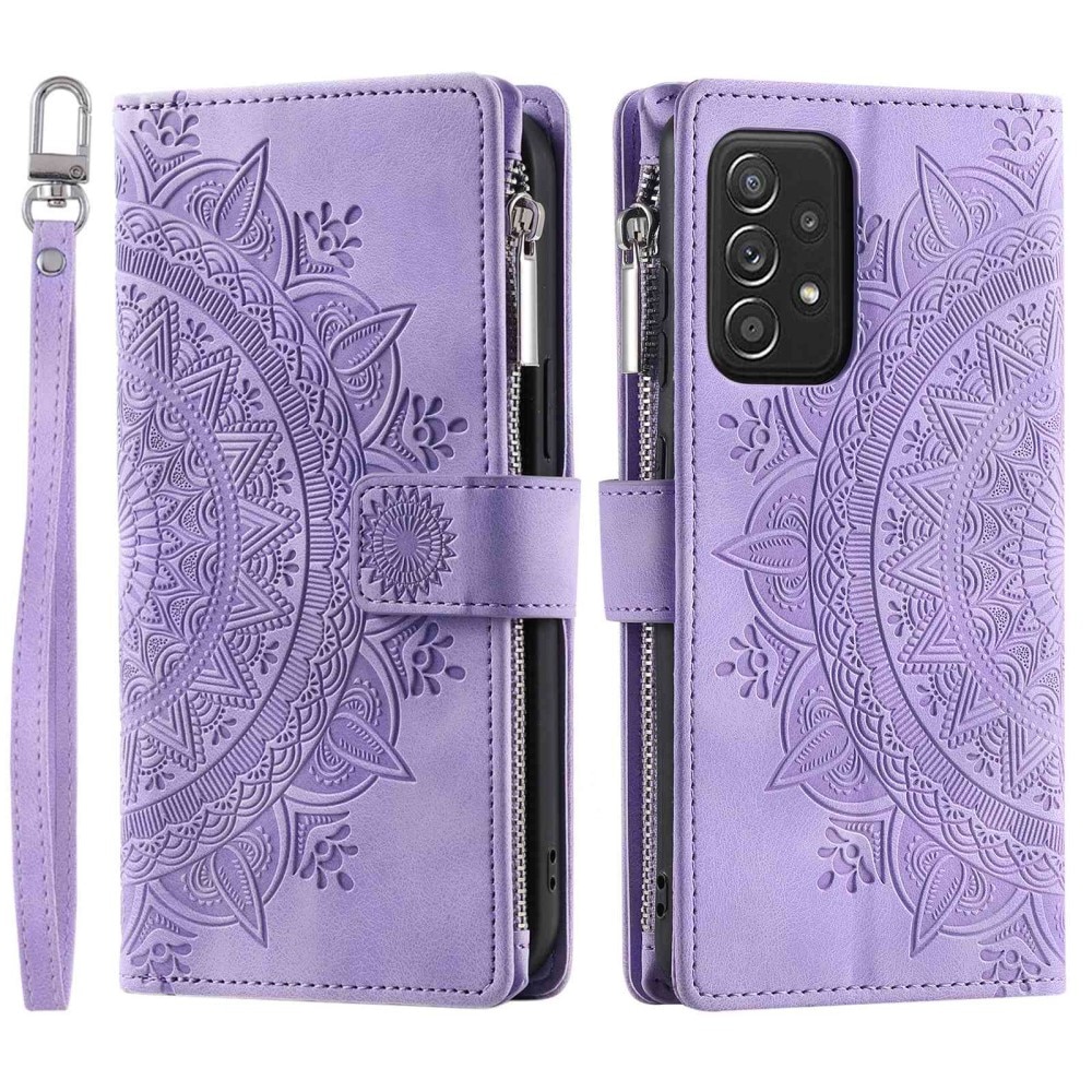 Funda Mandala tipo billetera Samsung Galaxy A52/A52s violeta