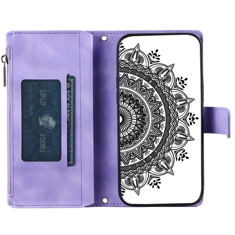 Funda Mandala tipo billetera Samsung Galaxy A52/A52s violeta