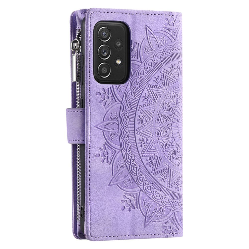 Funda Mandala tipo billetera Samsung Galaxy A52/A52s violeta