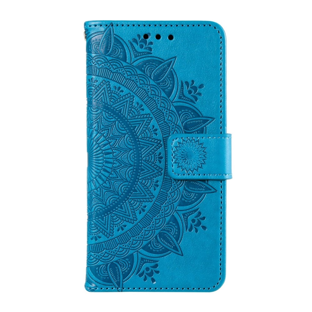 Funda de Cuero Mandala Samsung Galaxy S23 azul