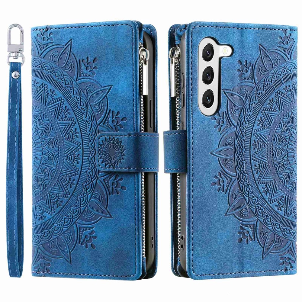 Funda Mandala tipo billetera Samsung Galaxy S23 azul