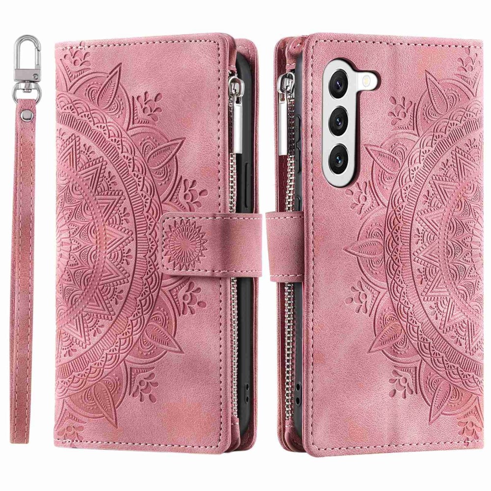 Funda Mandala tipo billetera Samsung Galaxy S23 rosado