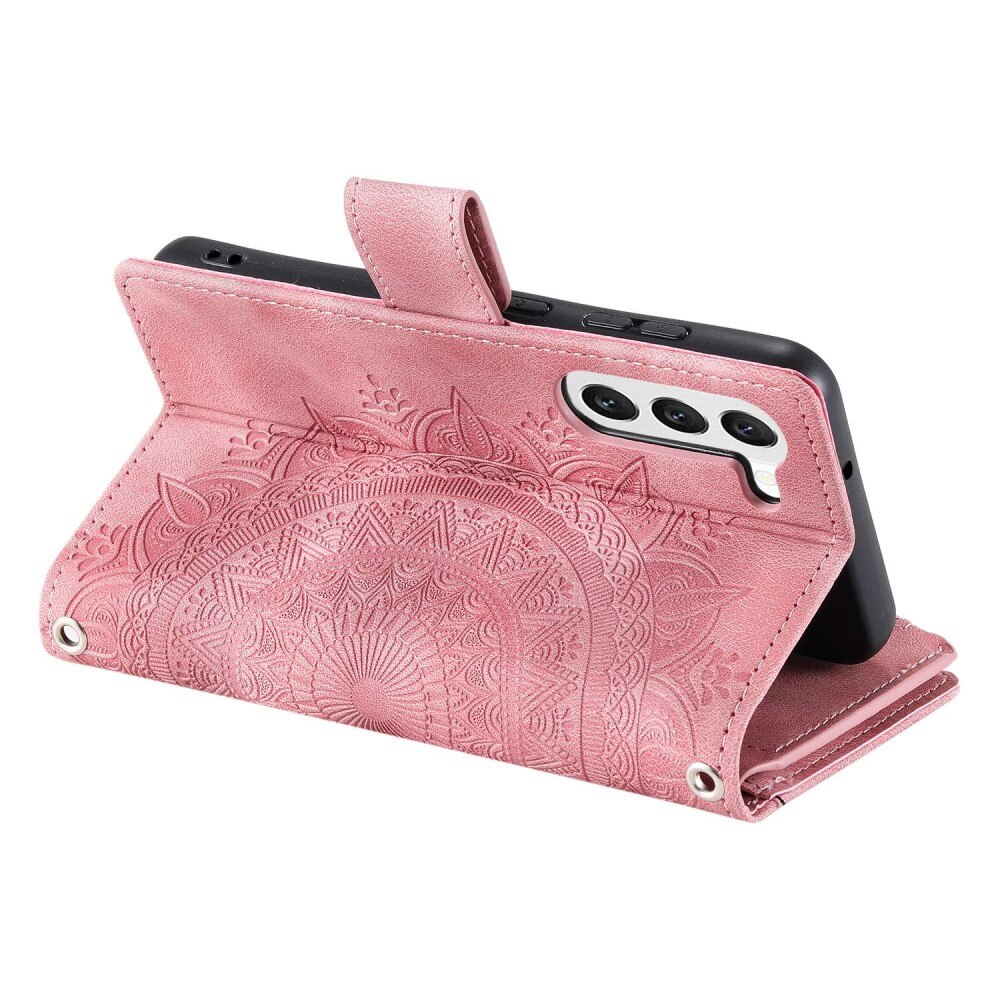 Funda Mandala tipo billetera Samsung Galaxy S23 rosado