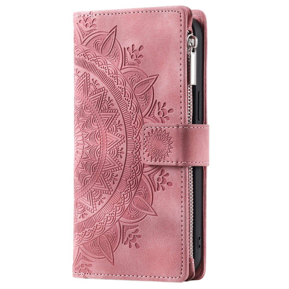Funda Mandala tipo billetera Samsung Galaxy S23 rosado
