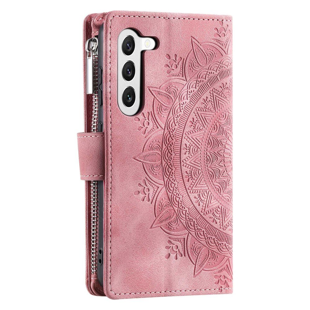 Funda Mandala tipo billetera Samsung Galaxy S23 rosado