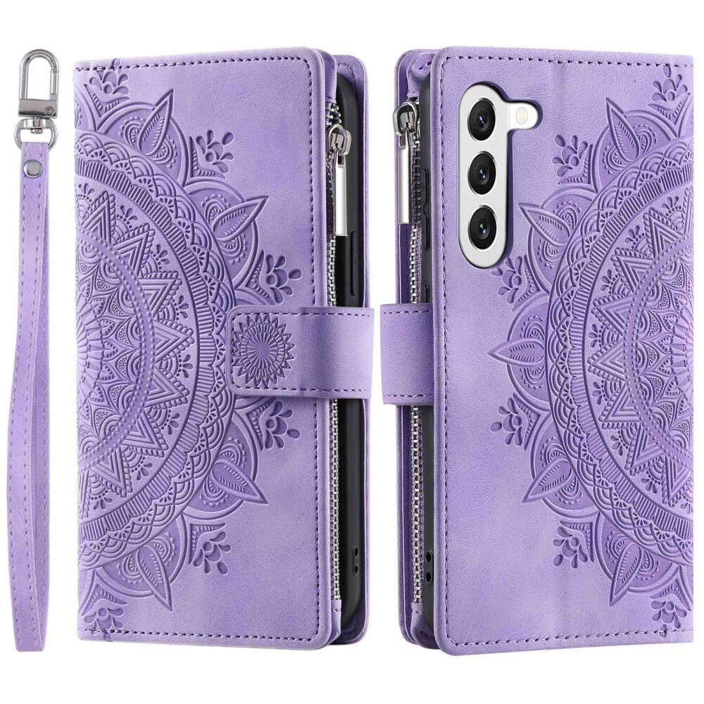 Funda Mandala tipo billetera Samsung Galaxy S23 violeta