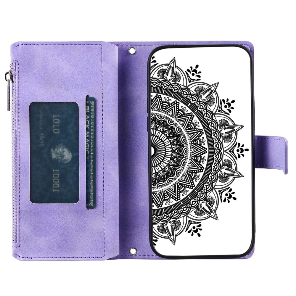 Funda Mandala tipo billetera Samsung Galaxy S23 violeta