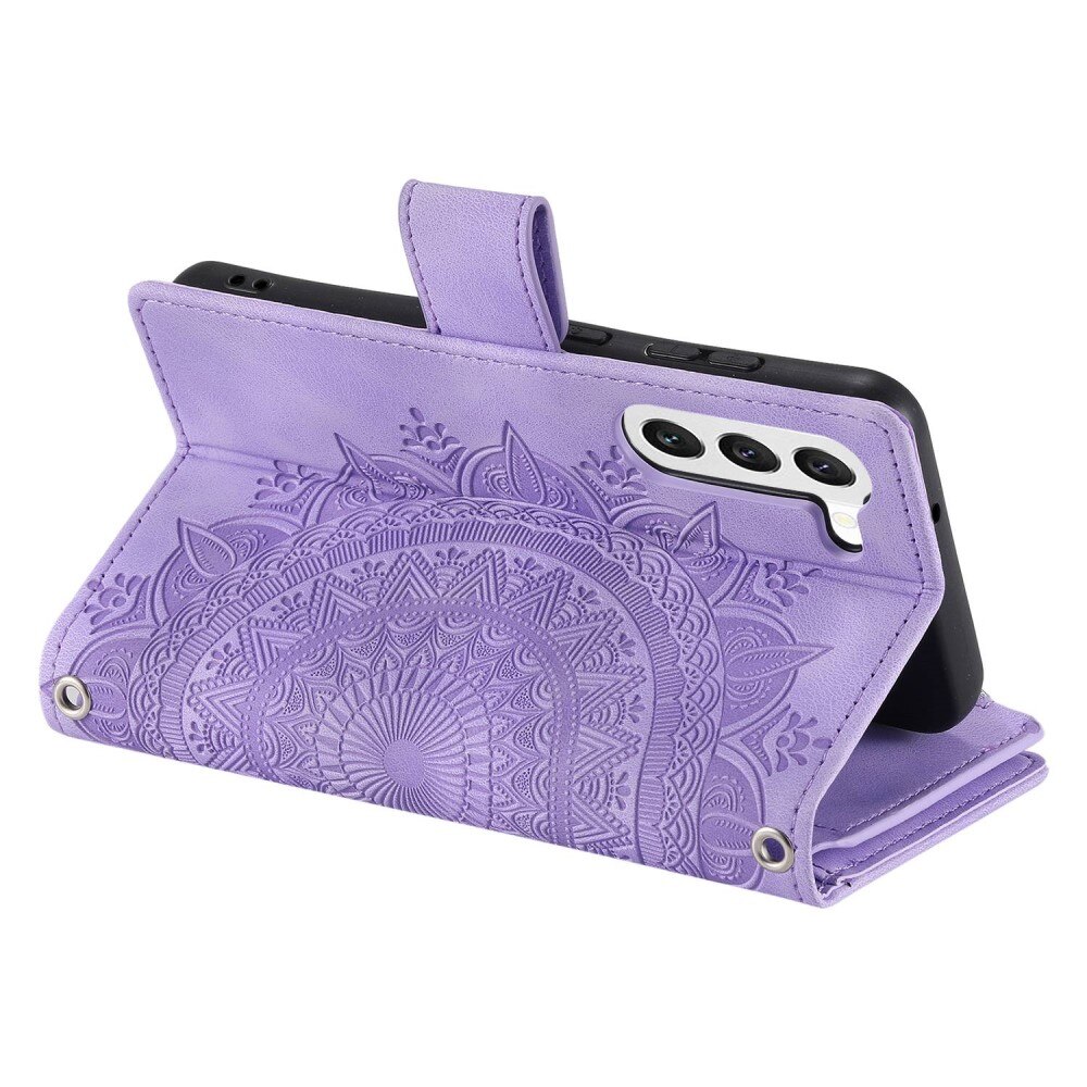 Funda Mandala tipo billetera Samsung Galaxy S23 violeta