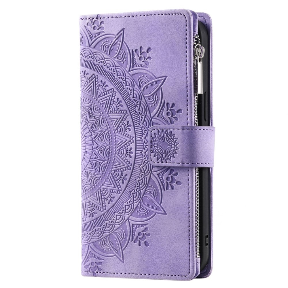 Funda Mandala tipo billetera Samsung Galaxy S23 violeta