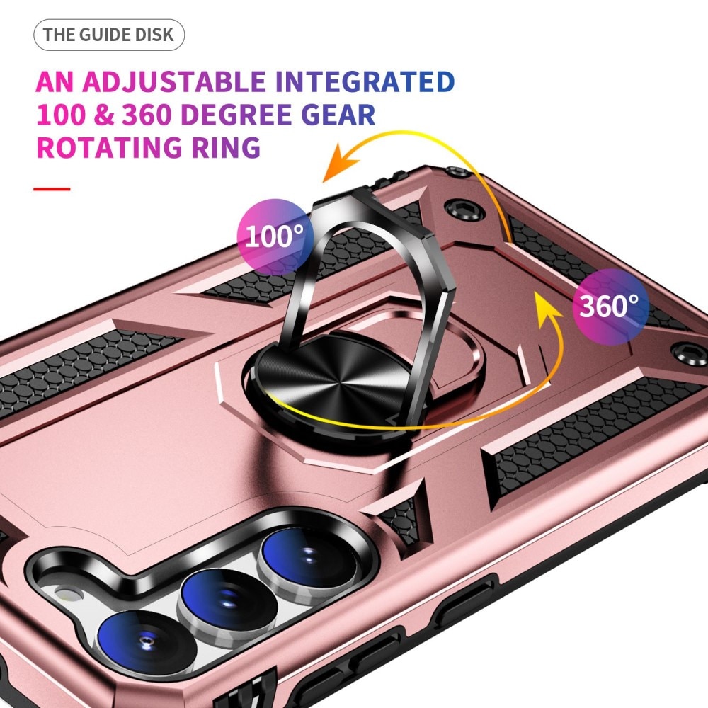 Funda híbrida Tech Ring Samsung Galaxy S23 oro rosa