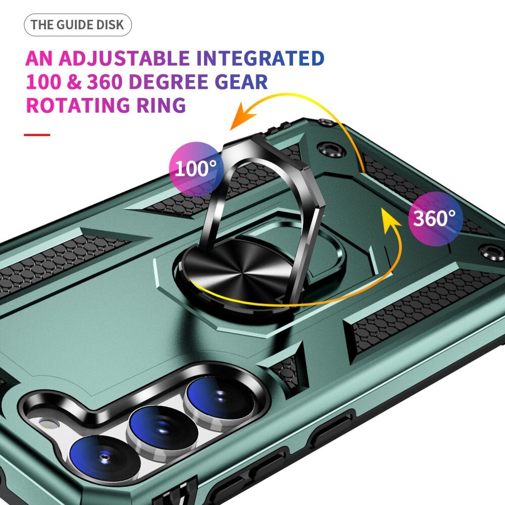 Funda híbrida Tech Ring Samsung Galaxy S23 verde