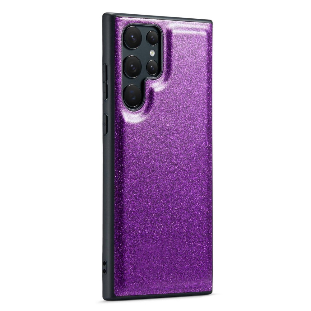 Funda Magnetic Card Slot Samsung Galaxy S23 Ultra Brillantina violeta