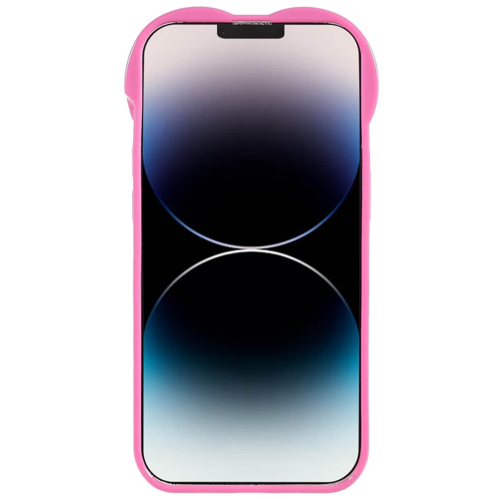 Funda TPU Corazón iPhone 14 Pro rosado