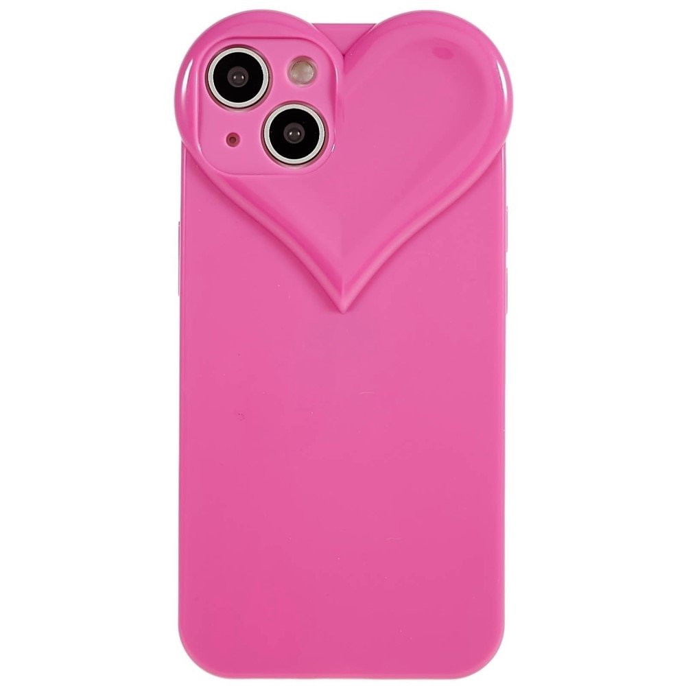 Funda TPU Corazón iPhone 14 rosado