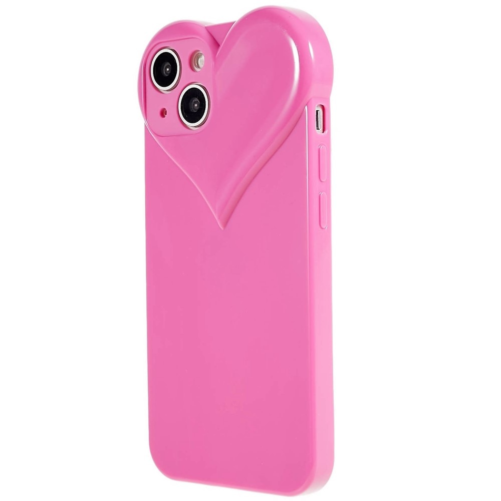 Funda TPU Corazón iPhone 14 rosado