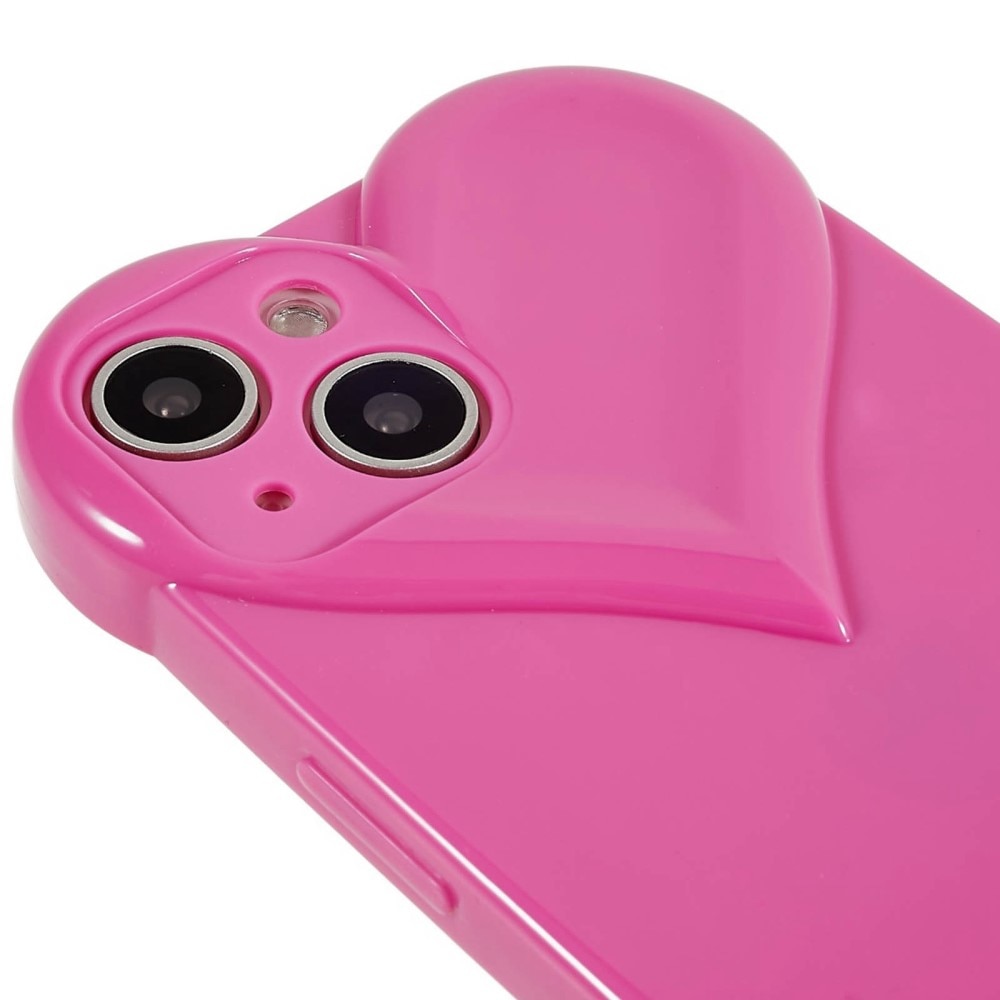 Funda TPU Corazón iPhone 14 rosado