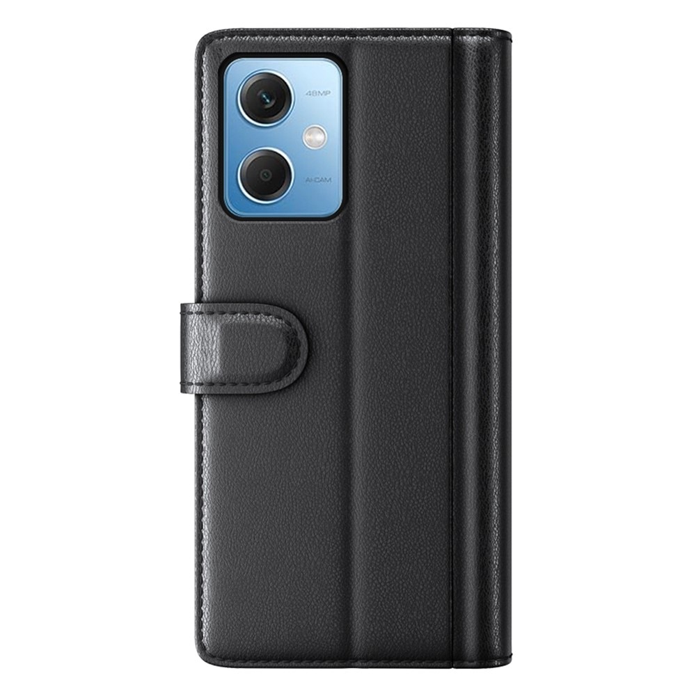 Funda de cuero genuino Xiaomi Redmi Note 12, Negro