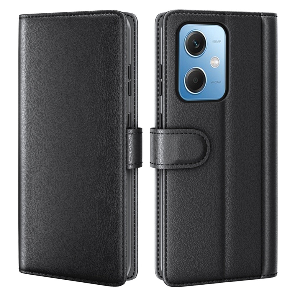 Funda de cuero genuino Xiaomi Redmi Note 12, Negro
