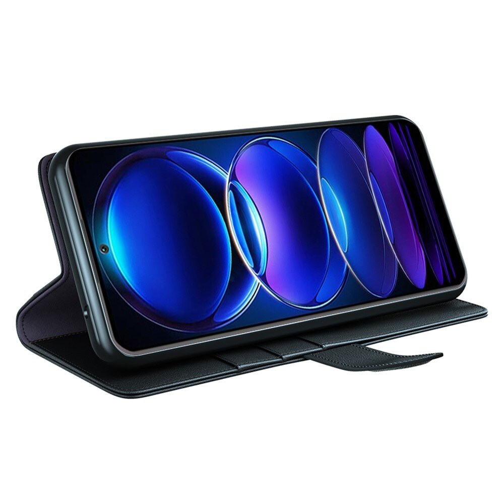 Funda de cuero genuino Xiaomi Redmi Note 12, Negro