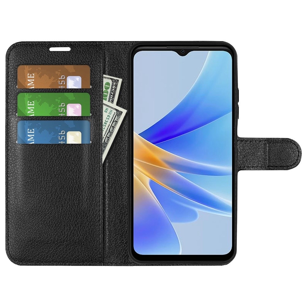 Funda cartera Oppo A17 Negro
