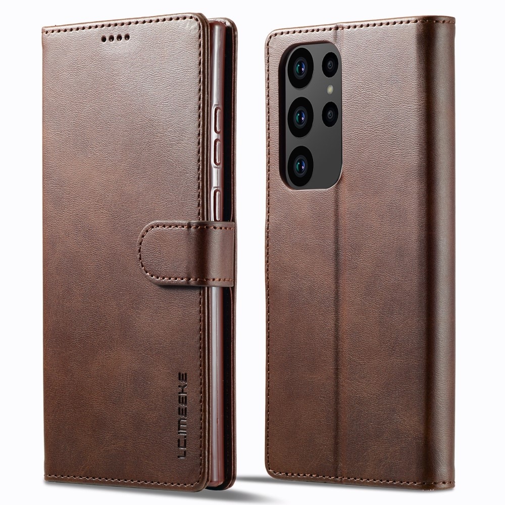 Funda tipo cartera Samsung Galaxy S23 Ultra marrón