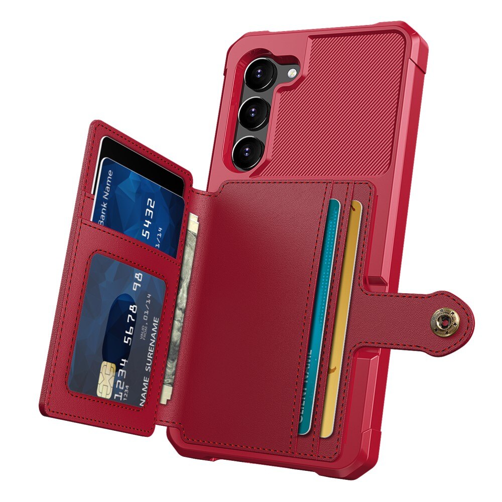 Funda con tarjetero Tough Multi-slot Samsung Galaxy S23 rojo